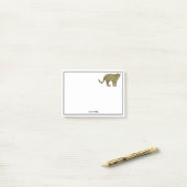 Oude tekening van een gevlekte luipaard jachtluipa post-it® notes (Op bureau)