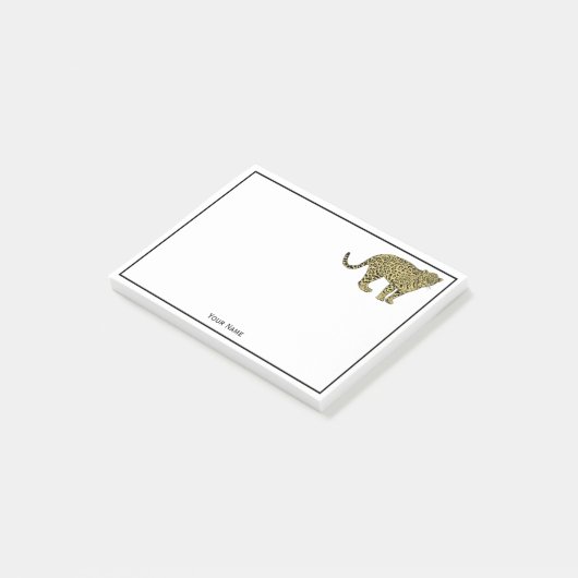 Oude tekening van een gevlekte luipaard jachtluipa post-it® notes (Schuin)