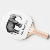 Oude tekening van een olifant tafeltennisbatje (Zijkant)