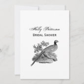 Oude tekening van fazant jachtvogel zwart-wit kaart (Voorkant)