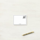Oude tekening van fazant jachtvogel zwart-wit post-it® notes (Op bureau)