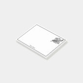 Oude tekening van fazant jachtvogel zwart-wit post-it® notes (Schuin)