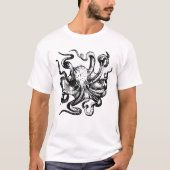 Oude tekening van octopus t-shirt (Voorkant)
