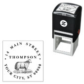 Oude tekening van schapen, vrouwelijke schapen, bo  zelfinktende stempel (In situ)