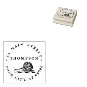 Oude tekening van slak naam retouradres  rubberstempel (Gestempeld)