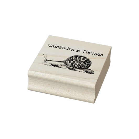 Oude tekening van slak naam rubberstempel (Stempel)