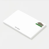 Oude tekening van wild zwijn BW #3C Post-it® Notes (Schuin)