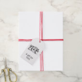 Oude tekening van wild zwijn zwart-wit #2 Kerstmis Cadeaulabel (Met Touw)