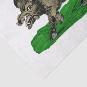 Oude tekening van wild zwijn zwart-wit #3C Tissuepapier (Detail)