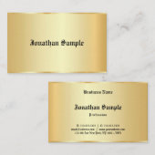 Oude tekst Aangepaste Glamor Faux Gold-Sjabloon Visitekaartje (Voorkant / Achterkant)