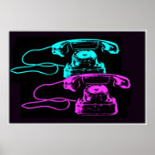 Oude telefoon Collage Poster (Voorkant)