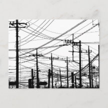 Oude telefoon- en elektriciteitsleidingen
