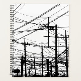 Oude telefoon- en elektriciteitsleidingen planner