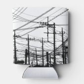 Oude telefoon- en voedingslijnen blikjeskoeler (Achterkant)