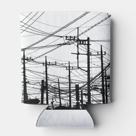 Oude telefoon- en voedingslijnen blikjeskoeler (Achterkant)