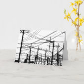 Oude telefoon- en voedingslijnen kaart (Gele Bloem)