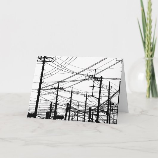 Oude telefoon- en voedingslijnen kaart (Voorkant)