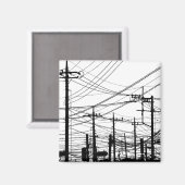 Oude telefoon- en voedingslijnen magneet (Voorkant / Achterkant)