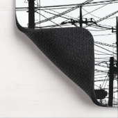 Oude telefoon- en voedingslijnen muismat (Hoek)