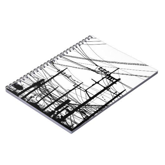 Oude telefoon- en voedingslijnen notitieboek (Linkerzijde)