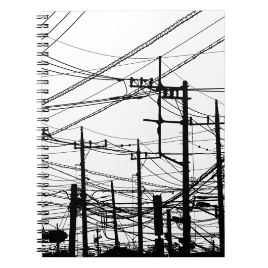 Oude telefoon- en voedingslijnen notitieboek (Voorkant)