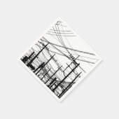 Oude telefoon- en voedingslijnen servet (Hoek)