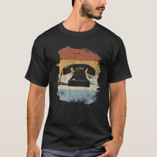 oude telefoon met wijzerplaat 60s 70s 80s t-shirt
