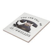 Oude telefoon - voeg nummer toe tegeltje (Zijkant)