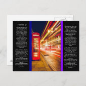 Oude telefooncel met psalmhoofdstuk 91 Briefkaart (Voorkant / Achterkant)