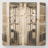 Oude telefooncel stenen onderzetter (Voorkant)