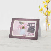 Oude telefoondag kaart (Gele Bloem)