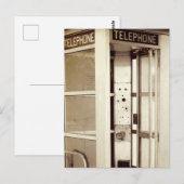Oude telefoonhokjes foto briefkaart (Voorkant / Achterkant)