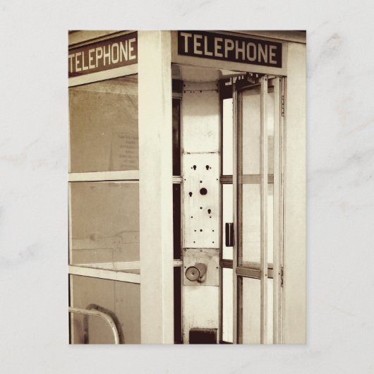 Oude telefoonhokjes foto briefkaart (Voorkant)