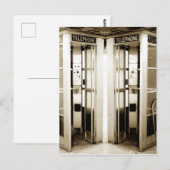 Oude telefoonhokjes foto briefkaart (Voorkant / Achterkant)