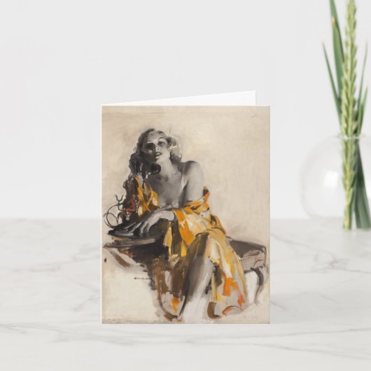 Oude telefoonoproep, verjaardag kaart (Voorkant)