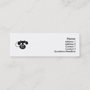 Oude telefoonprofielkaart mini visitekaartje