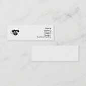 Oude telefoonprofielkaart mini visitekaartje (Voorkant / Achterkant)