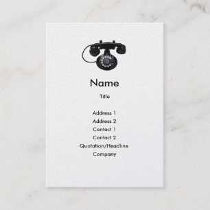 Oude telefoonprofielkaart visitekaartje