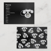 Oude telefoonprofielkaart visitekaartje (Voorkant / Achterkant)