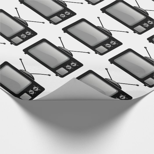 oude televisie cadeaupapier (Hoek)