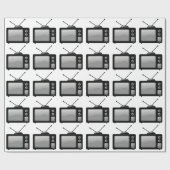 oude televisie cadeaupapier (Vlak)