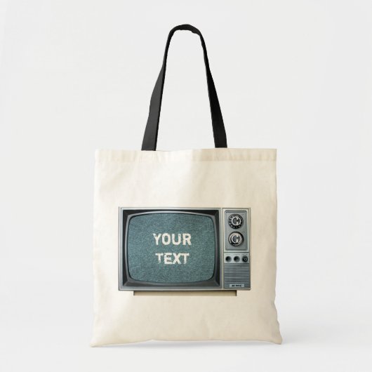 Oude televisie met statisch scherm tote bag (Voorkant)