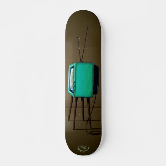 Oude  televisie persoonlijk skateboard (Voorkant)