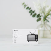 oude televisie visitekaartje (Staand voorkant)