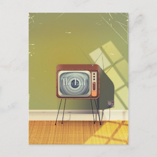 Oude televisiecartoon briefkaart (Voorkant)