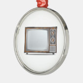 Oude televisieset metalen ornament (Links)