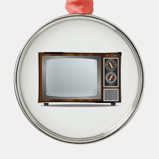 Oude televisieset metalen ornament (Voorkant)