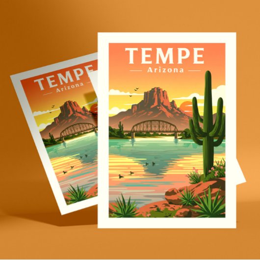 Oude Tempe Arizona Briefkaart