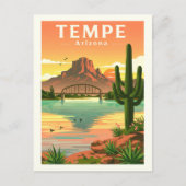 Oude Tempe Arizona Briefkaart (Voorkant)