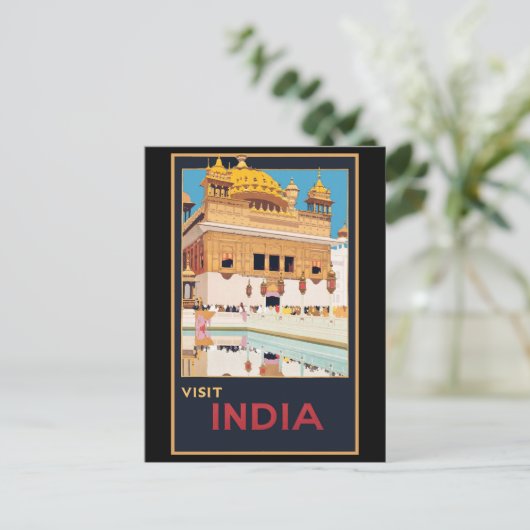 Oude tempel in India Briefkaart (Staand voorkant)